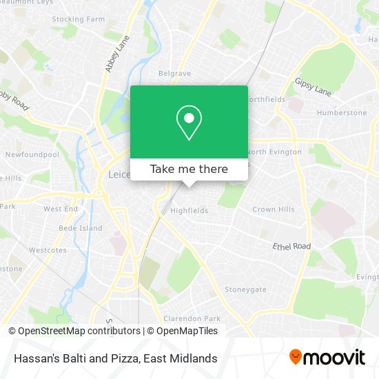 Hassan's Balti and Pizza map