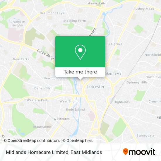 Midlands Homecare Limited map