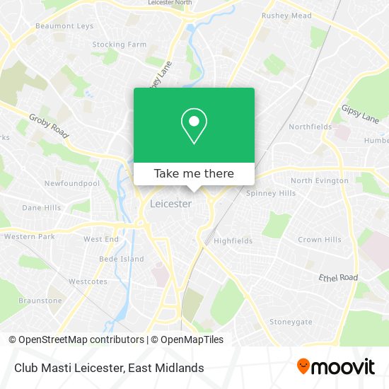 Club Masti Leicester map