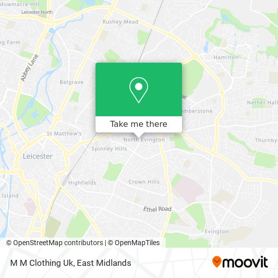 M M Clothing Uk map