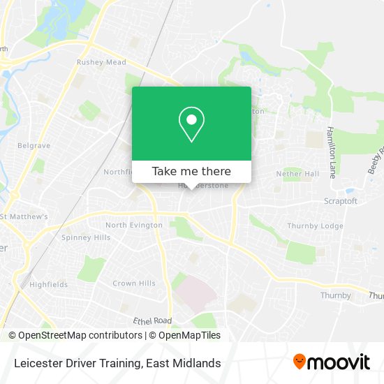 Leicester Driver Training map