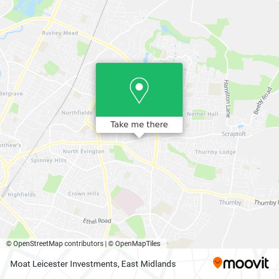 Moat Leicester Investments map