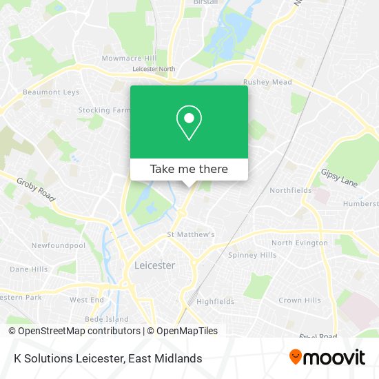 K Solutions Leicester map