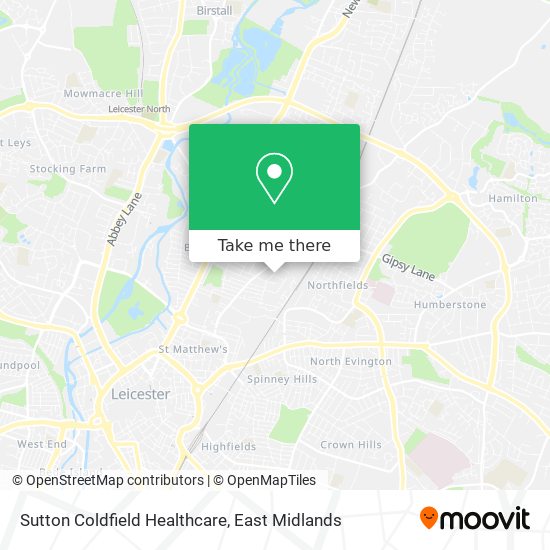 Sutton Coldfield Healthcare map