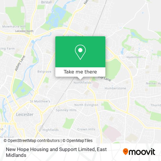 New Hope Housing and Support Limited map