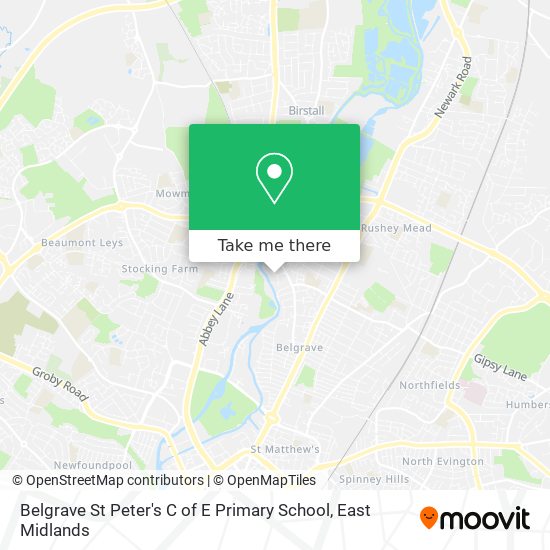 Belgrave St Peter's C of E Primary School map