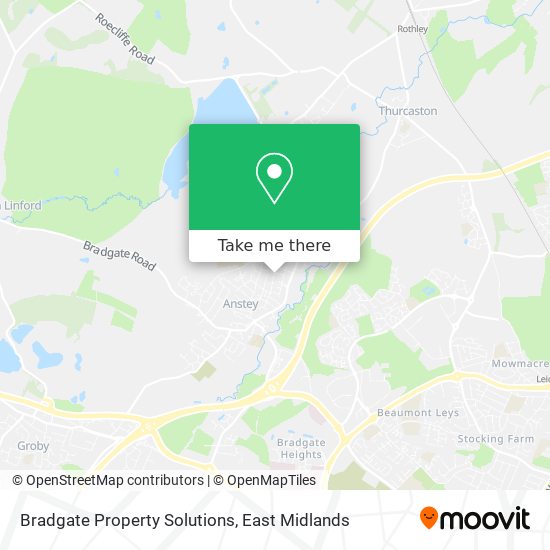 Bradgate Property Solutions map