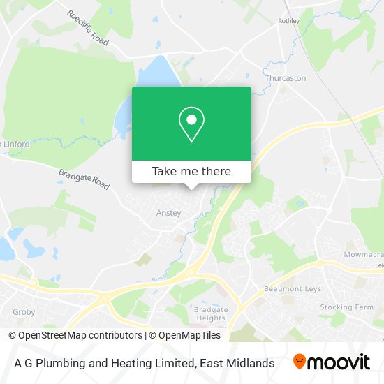 A G Plumbing and Heating Limited map