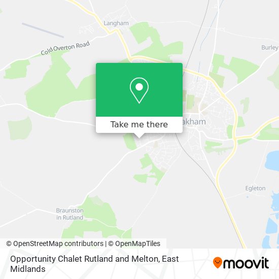 Opportunity Chalet Rutland and Melton map