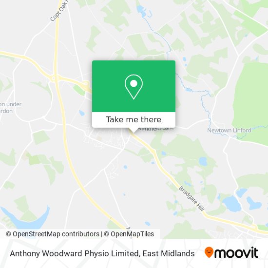 Anthony Woodward Physio Limited map