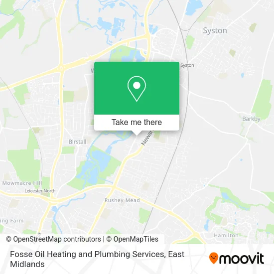 Fosse Oil Heating and Plumbing Services map