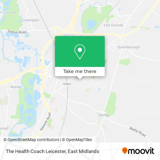 The Health Coach Leicester map