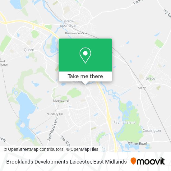 Brooklands Developments Leicester map