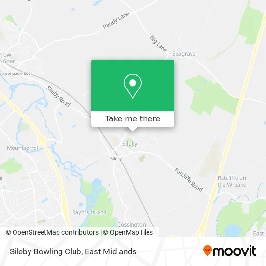 Sileby Bowling Club map