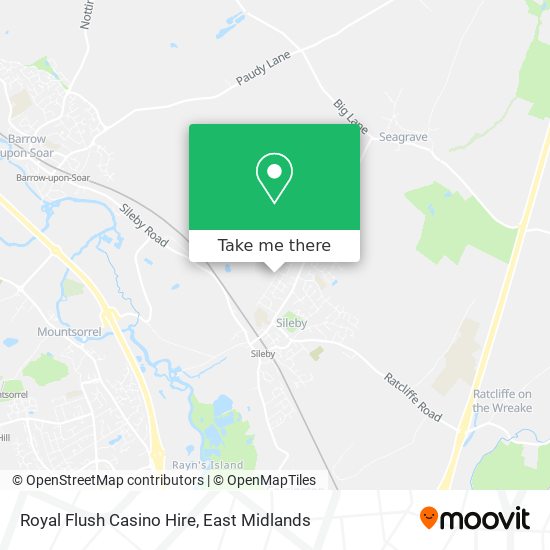 Royal Flush Casino Hire map