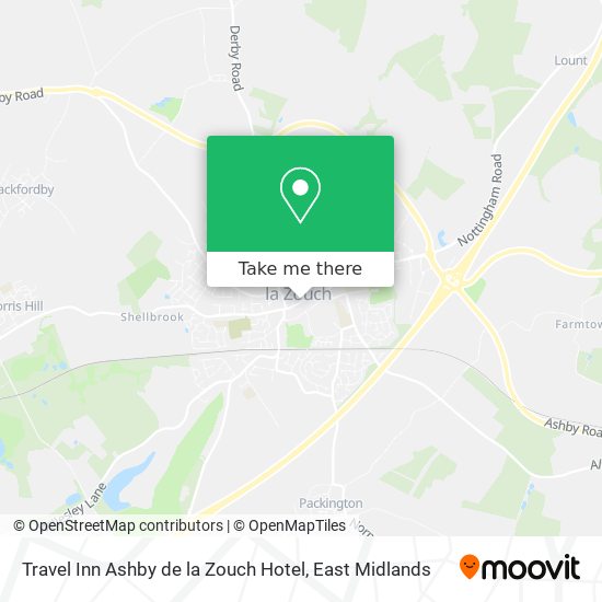 Travel Inn Ashby de la Zouch Hotel map