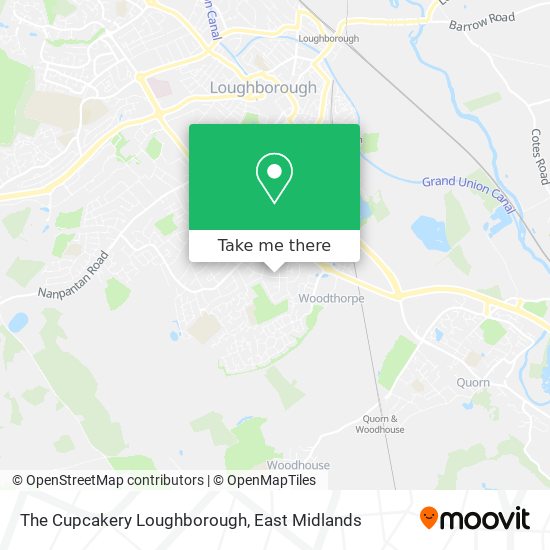 The Cupcakery Loughborough map