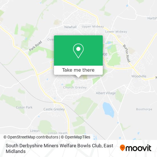 South Derbyshire Miners Welfare Bowls Club map