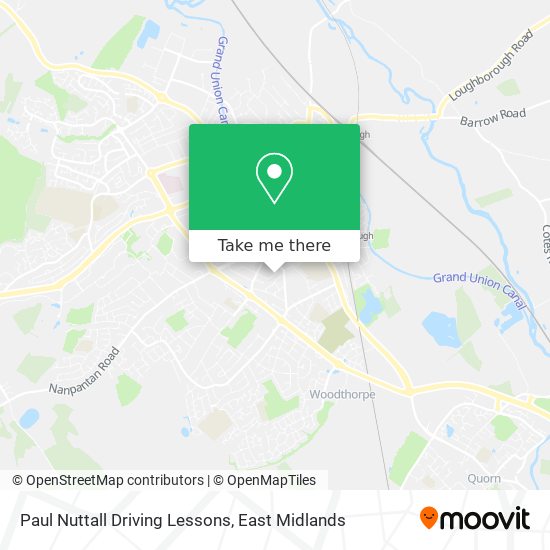Paul Nuttall Driving Lessons map