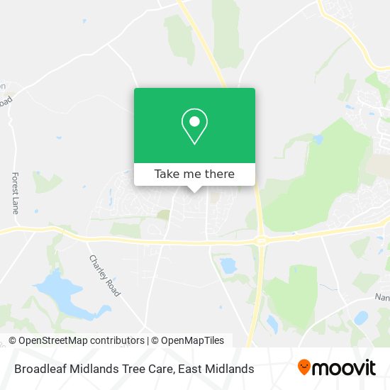 Broadleaf Midlands Tree Care map