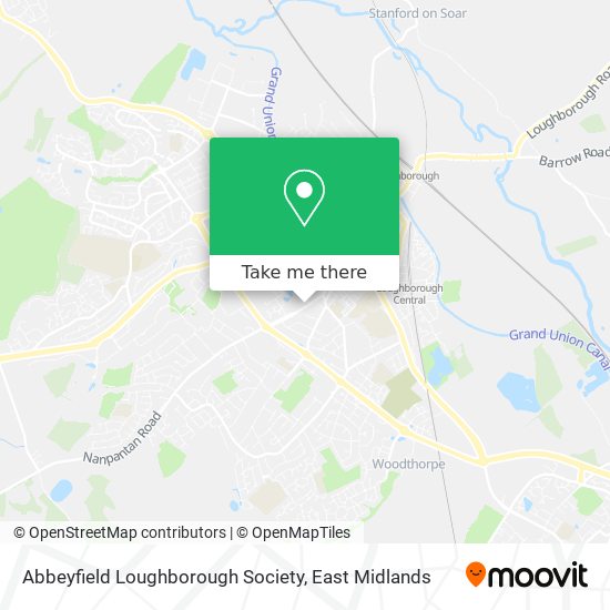 Abbeyfield Loughborough Society map