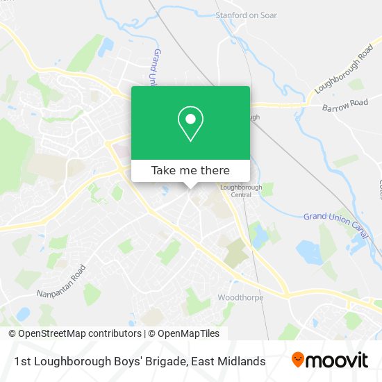 1st Loughborough Boys' Brigade map