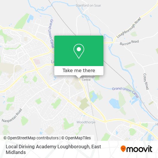 Local Diriving Academy Loughborough map