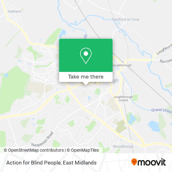 Action for Blind People map