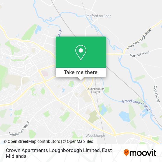 Crown Apartments Loughborough Limited map