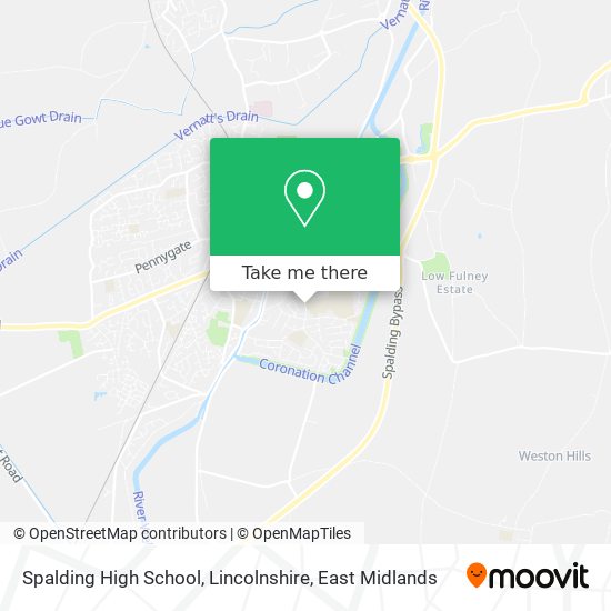 Spalding High School, Lincolnshire map