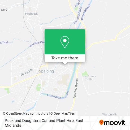 Peck and Daughters Car and Plant Hire map