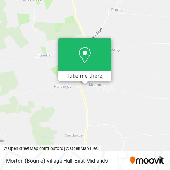 Morton (Bourne) Village Hall map