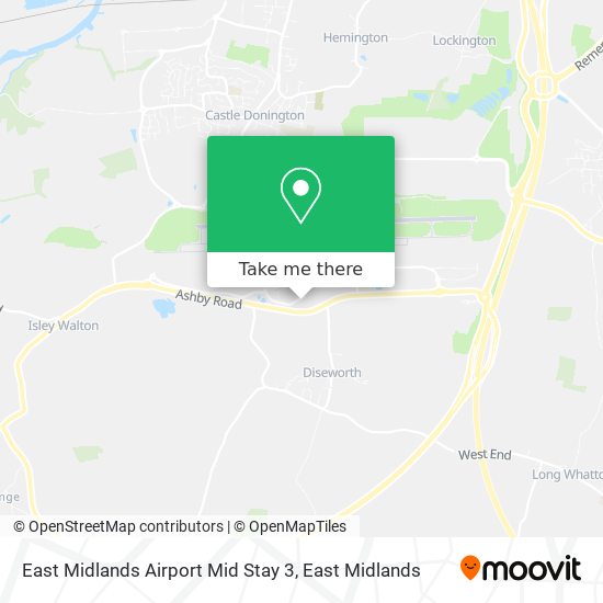 East Midlands Airport Mid Stay 3 map