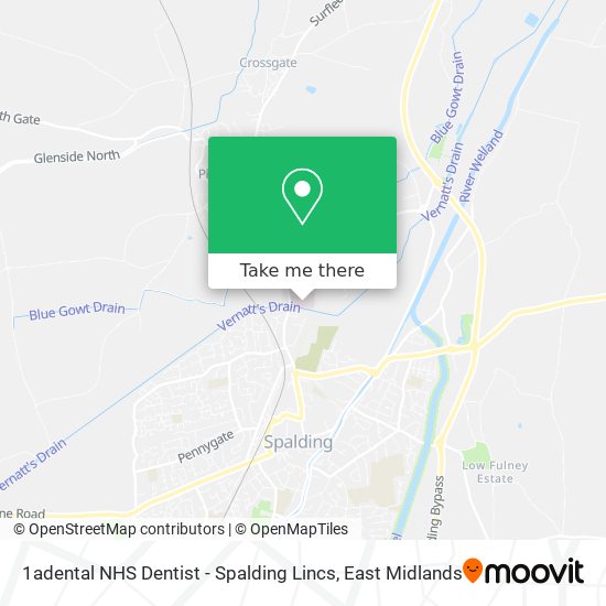 1adental NHS Dentist - Spalding Lincs map