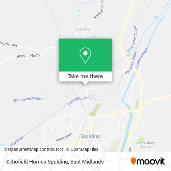 Schofield Homes Spalding map