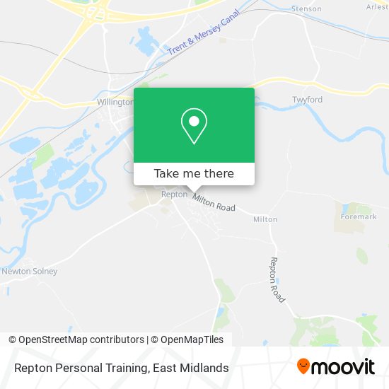 Repton Personal Training map