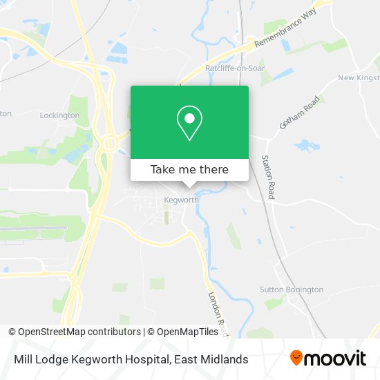 Mill Lodge Kegworth Hospital map
