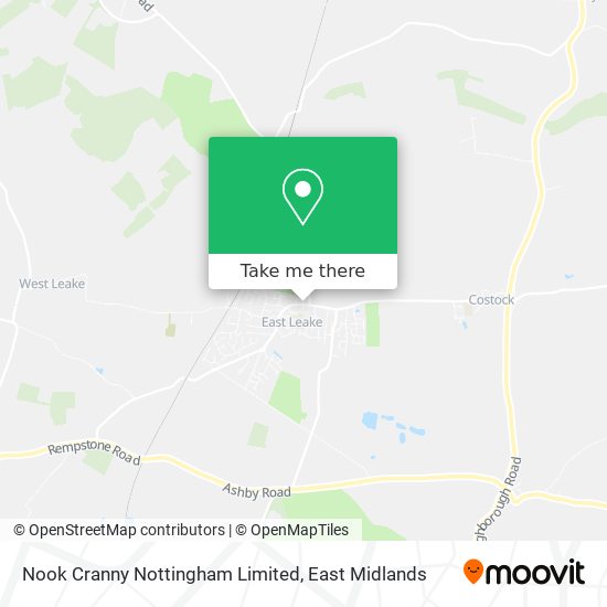 Nook Cranny Nottingham Limited map