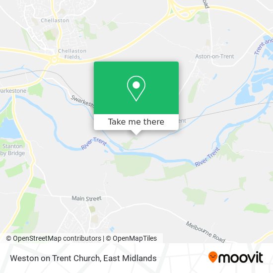 Weston on Trent Church map
