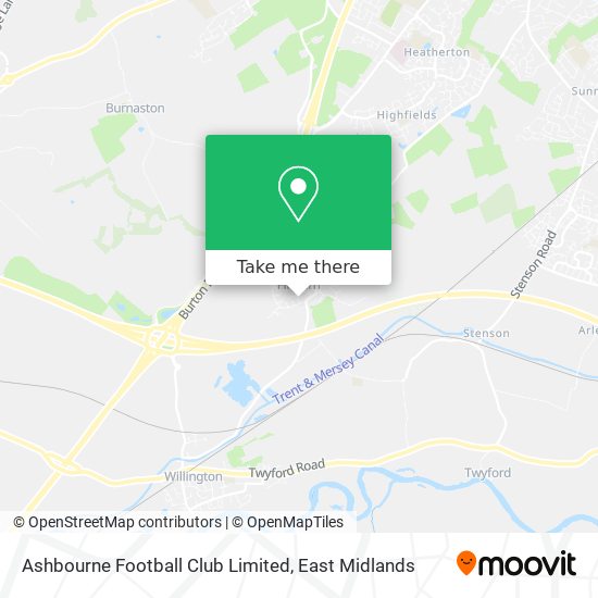 Ashbourne Football Club Limited map