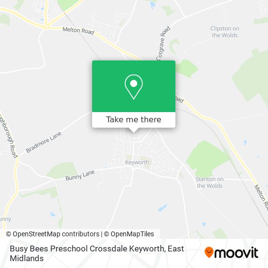 Busy Bees Preschool Crossdale Keyworth map