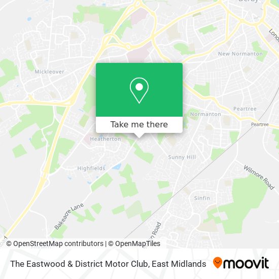 The Eastwood & District Motor Club map