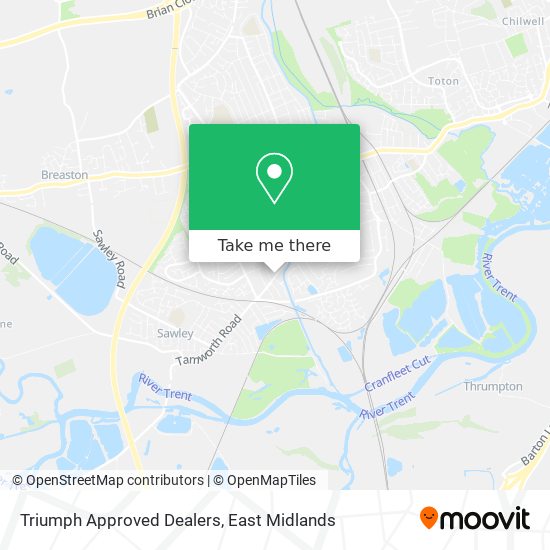 Triumph Approved Dealers map