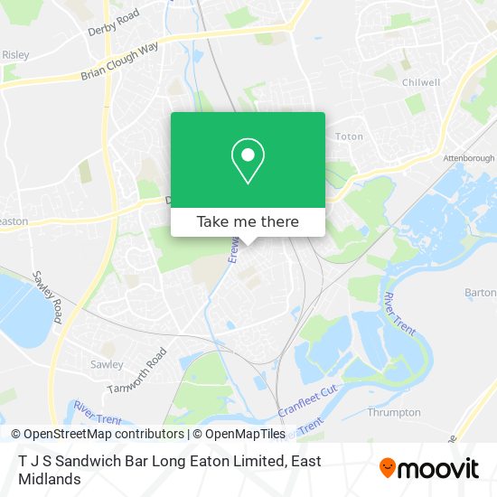 T J S Sandwich Bar Long Eaton Limited map