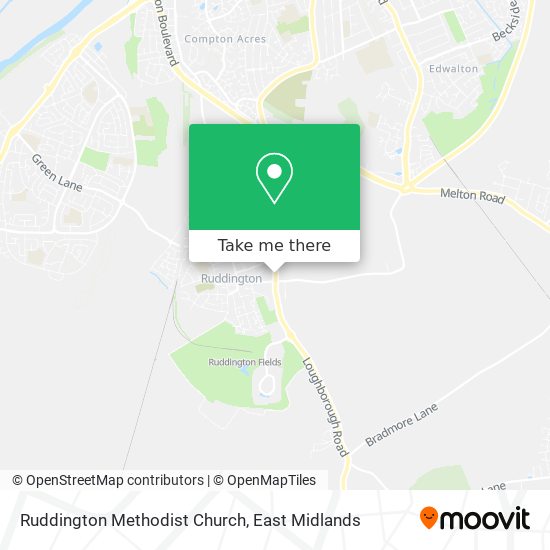 Ruddington Methodist Church map