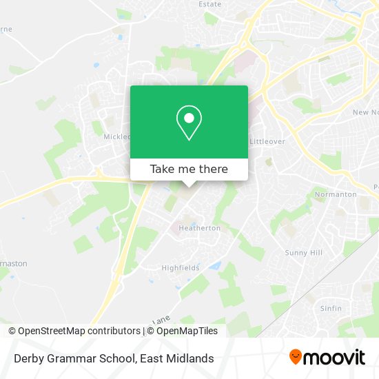 Derby Grammar School map