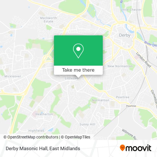 Derby Masonic Hall map