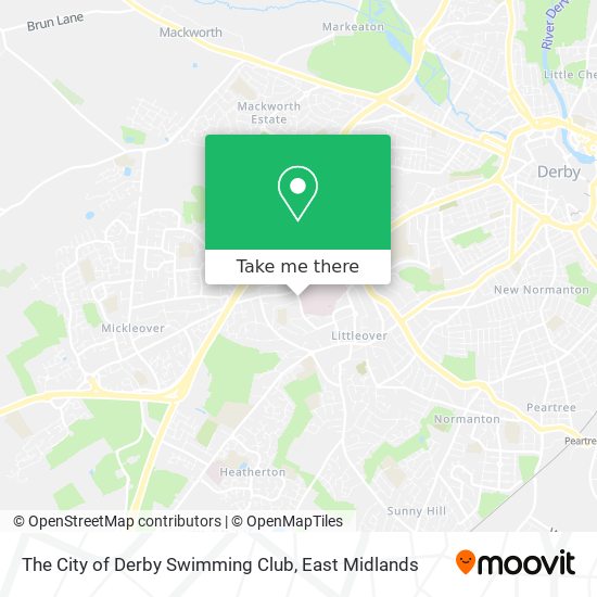 The City of Derby Swimming Club map