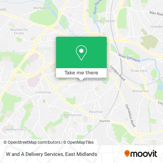 W and A Delivery Services map