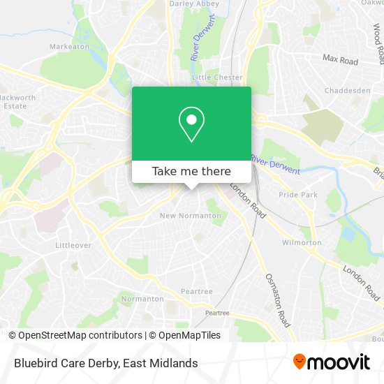 Bluebird Care Derby map